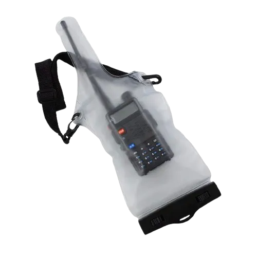 walkie talkie waterproof pouch, white