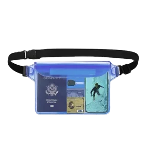 waterproof waist bag, blue