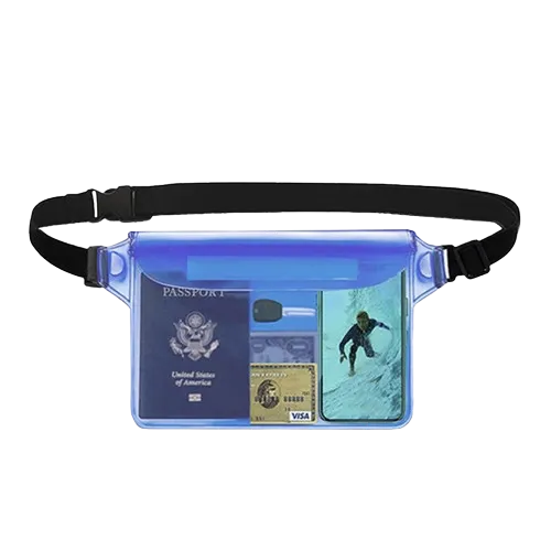 waterproof waist bag, blue