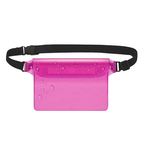 waterproof waist bag, pink