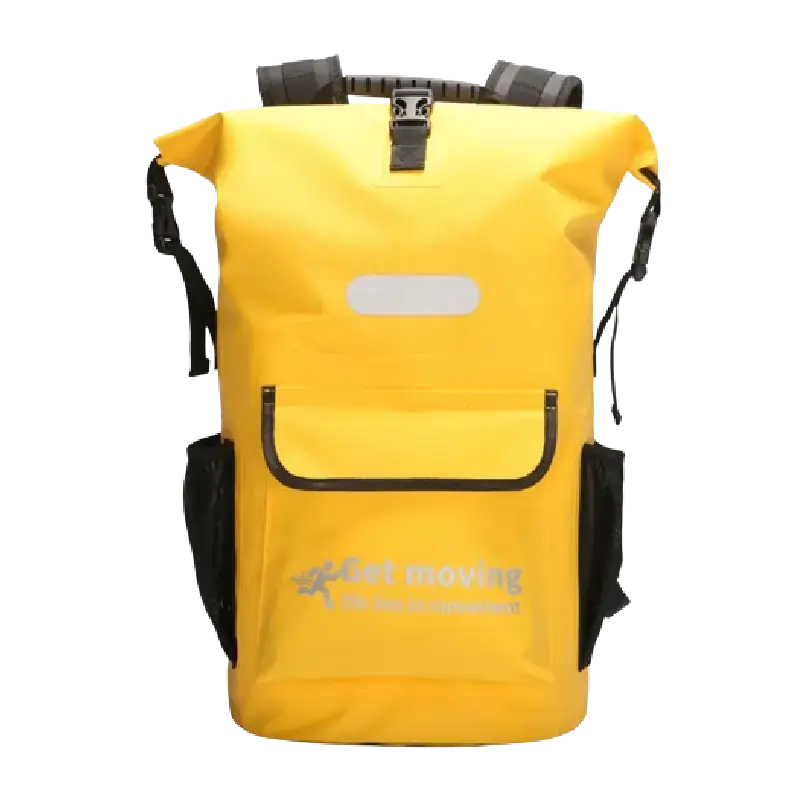 yellow waterproof backpack