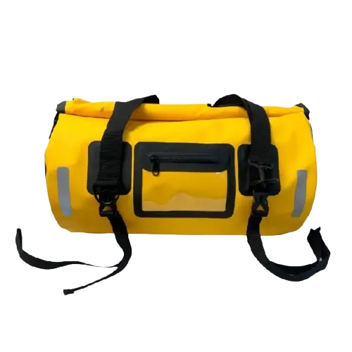 yellow waterproof duffel bag